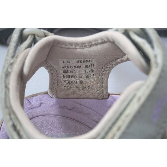 Eddie Bauer Girls Purple/Gray Strap River Sandals - Size 12 - Picture 3 of 9